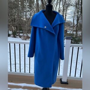 ELECTRA STYLE BLUE MIDI LENGTH OVERCOAT SIZE X-LARGE